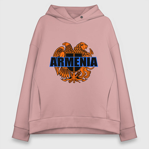 Женское худи оверсайз Армения / Пыльно-розовый – фото 1