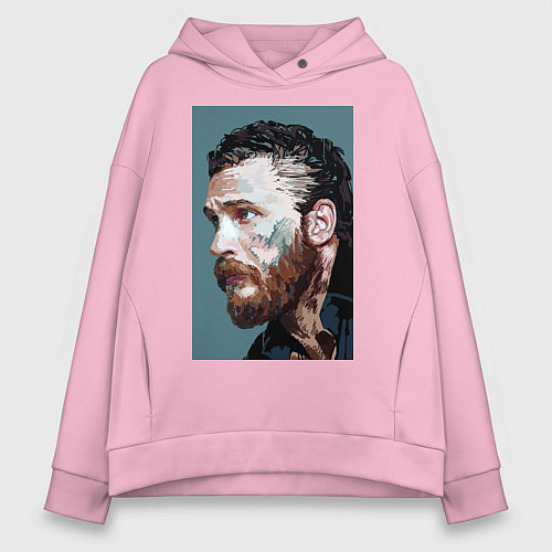 Женское худи оверсайз Том Харди Ван Гога / Светло-розовый – фото 1