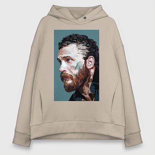 Женское худи оверсайз Том Харди Ван Гога / Миндальный – фото 1