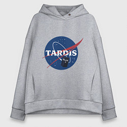Толстовка оверсайз женская Tardis NASA, цвет: меланж