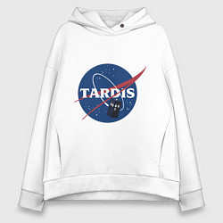 Толстовка оверсайз женская Tardis NASA, цвет: белый