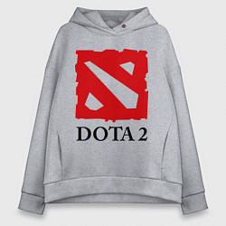 Толстовка оверсайз женская Dota 2: Logo, цвет: меланж