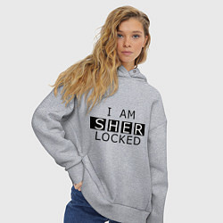 Толстовка оверсайз женская I am Sherlocked, цвет: меланж — фото 2