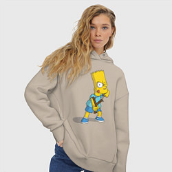 Толстовка оверсайз женская Bart Bully, цвет: миндальный — фото 2