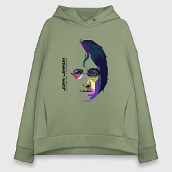 Толстовка оверсайз женская John Lennon: Techno, цвет: авокадо
