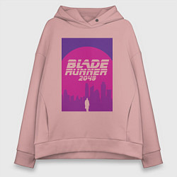 Толстовка оверсайз женская Blade Runner 2049: Purple, цвет: пыльно-розовый