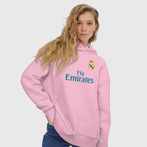 Женское худи оверсайз Real Madrid: Ronaldo 07 / Светло-розовый – фото 3