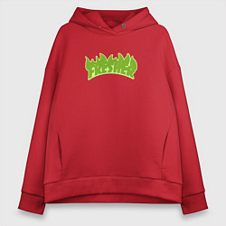 Толстовка оверсайз женская Fresher, цвет: красный