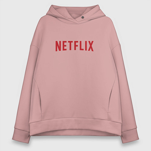 Женское худи оверсайз Netflix / Пыльно-розовый – фото 1