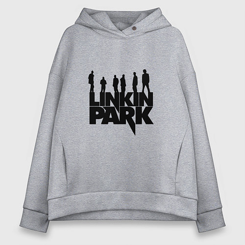 Женское худи оверсайз Linkin Park / Меланж – фото 1
