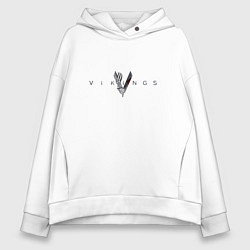 Толстовка оверсайз женская Vikings, цвет: белый