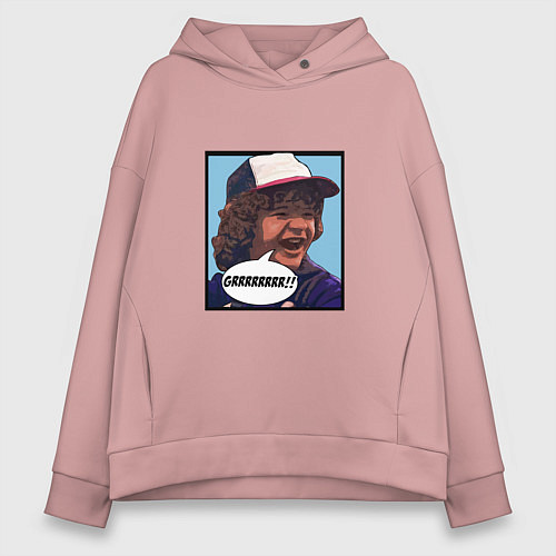 Женское худи оверсайз Очень странные дела / Пыльно-розовый – фото 1