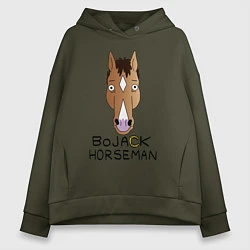 Толстовка оверсайз женская BoJack Horseman, цвет: хаки