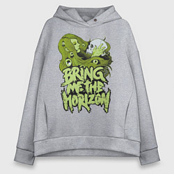 Толстовка оверсайз женская Bring Me The Horizon: Green Girl, цвет: меланж