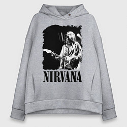 Толстовка оверсайз женская Black Nirvana, цвет: меланж