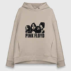 Толстовка оверсайз женская Pink Floyd, цвет: миндальный