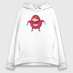 Толстовка оверсайз женская Knuckles, цвет: белый