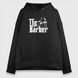 Толстовка оверсайз женская The Barber Godfather цвета черный — фото 1