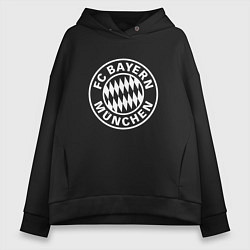 Толстовка оверсайз женская FC Bayern Munchen, цвет: черный