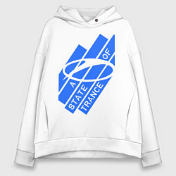 Толстовка оверсайз женская A state of trance, цвет: белый