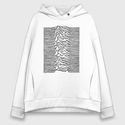 Толстовка оверсайз женская Unknown Pleasures, цвет: белый