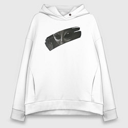 Толстовка оверсайз женская Alien433, цвет: белый