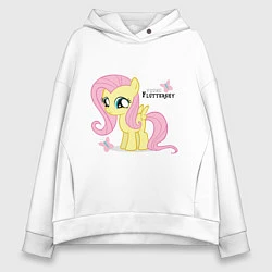 Толстовка оверсайз женская Young Fluttershy, цвет: белый