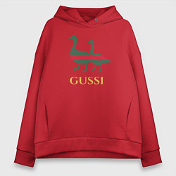 Толстовка оверсайз женская GUSSI GG, цвет: красный