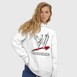 Толстовка оверсайз женская WWE universe, цвет: белый — фото 2