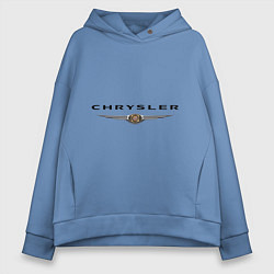 Толстовка оверсайз женская Chrysler logo, цвет: мягкое небо