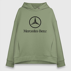 Толстовка оверсайз женская Logo Mercedes-Benz, цвет: авокадо