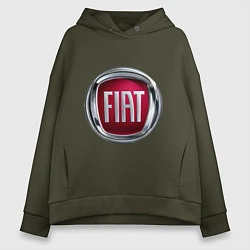 Толстовка оверсайз женская FIAT logo, цвет: хаки