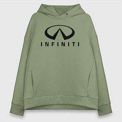 Толстовка оверсайз женская Infiniti logo, цвет: авокадо