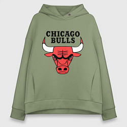 Толстовка оверсайз женская Chicago Bulls, цвет: авокадо