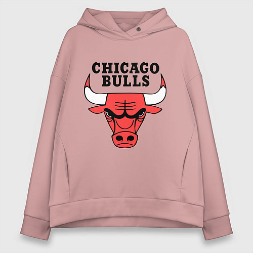 Женское худи оверсайз Chicago Bulls / Пыльно-розовый – фото 1