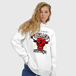 Толстовка оверсайз женская Chicago Bulls est. 1966, цвет: белый — фото 2