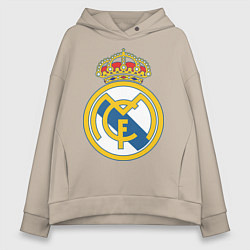 Толстовка оверсайз женская Real Madrid FC, цвет: миндальный