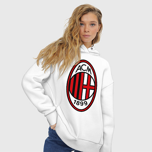 Женское худи оверсайз Milan ACM / Белый – фото 3