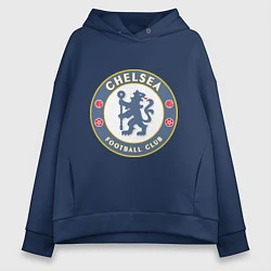 Толстовка оверсайз женская Chelsea FC, цвет: тёмно-синий