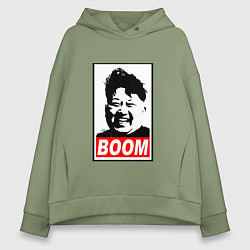 Толстовка оверсайз женская BOOM: Kim Chen Eun, цвет: авокадо