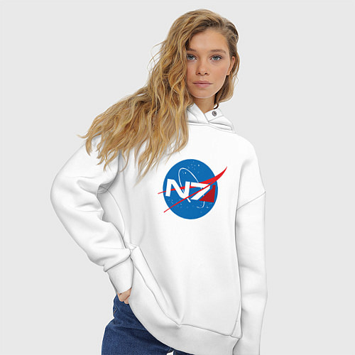 Женское худи оверсайз NASA N7 / Белый – фото 3