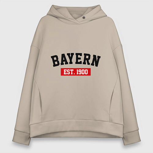 Женское худи оверсайз FC Bayern Est. 1900 / Миндальный – фото 1