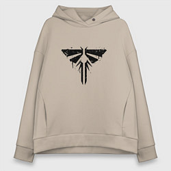 Толстовка оверсайз женская Firefly Graffiti, цвет: миндальный