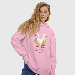 Толстовка оверсайз женская GUSSI Ga-Ga цвета светло-розовый — фото 2