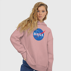 Толстовка оверсайз женская NASA: Dasa, цвет: пыльно-розовый — фото 2