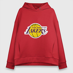 Толстовка оверсайз женская LA Lakers, цвет: красный