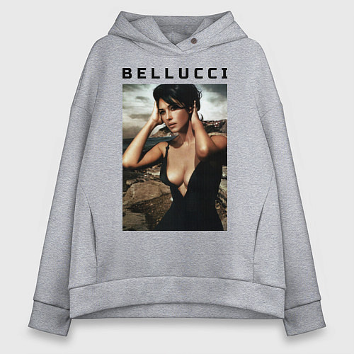 Женское худи оверсайз Monica Bellucci: Dress / Меланж – фото 1