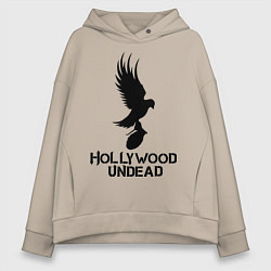 Толстовка оверсайз женская Hollywood Undead, цвет: миндальный