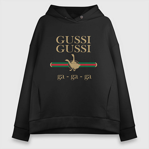 Женское худи оверсайз GUSSI Ga-Style / Черный – фото 1