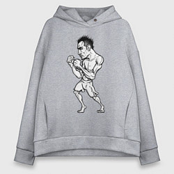 Толстовка оверсайз женская Tony Ferguson art, цвет: меланж